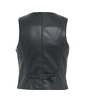 Gilet in ecopelle #nero