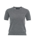 T-shirt in maglia #grigio