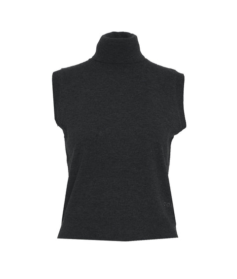 Gilet dolcevita in maglia #nero