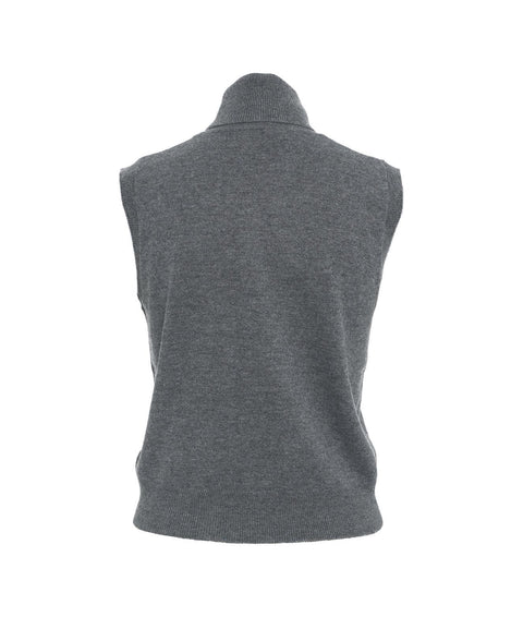 Gilet dolcevita in maglia #grigio