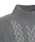 Maglione in maglia con strass #grigio