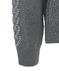 Maglione in maglia con strass #grigio