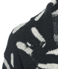 Cappotto in maglia con inserti #nero