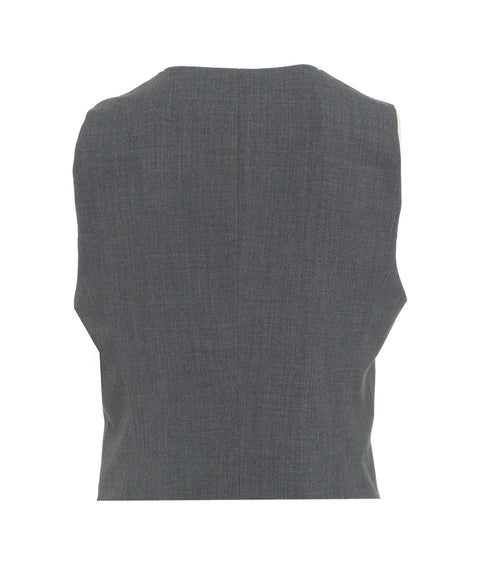 Gilet monopetto #grigio