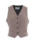 Gilet monopetto #marrone