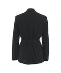 Einreiher Blazer mit Taillenband #nero