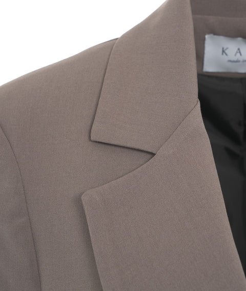 Blazer monopetto con cintura in vita #grigio