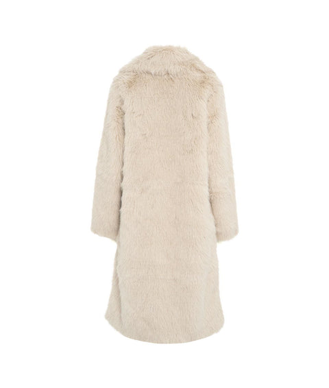 Cappotto in pelliccia ecologica #beige