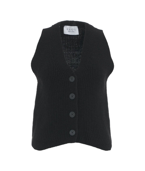 Gilet in maglia #nero