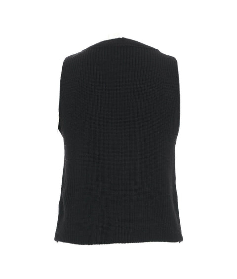 Gilet in maglia #nero