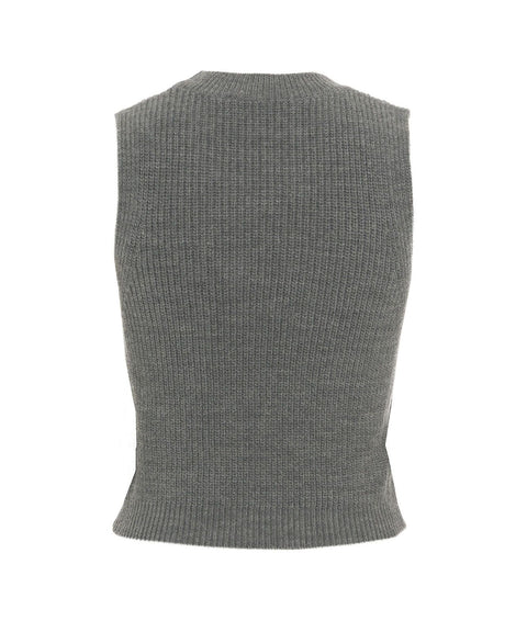 Gilet in maglia #grigio