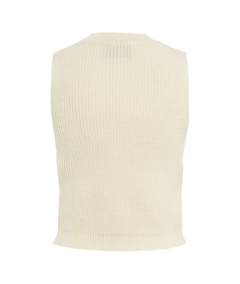 Gilet in maglia #bianco