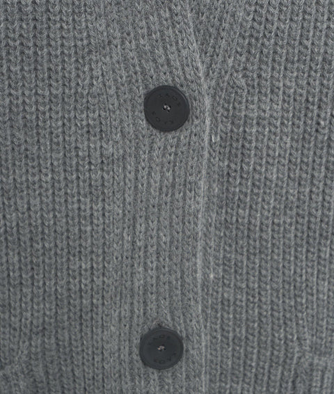 Cardigan a maglia in misto lana #grigio