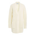 Cardigan a maglia in misto lana #bianco