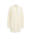 Cardigan a maglia in misto lana #bianco