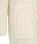 Cardigan a maglia in misto lana #bianco