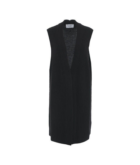 Maxi cardigan in maglia #nero