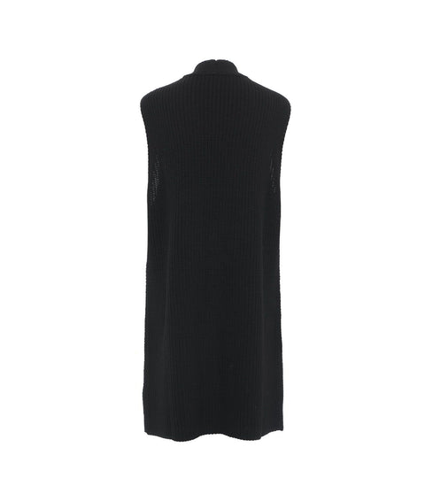 Maxi cardigan in maglia #nero