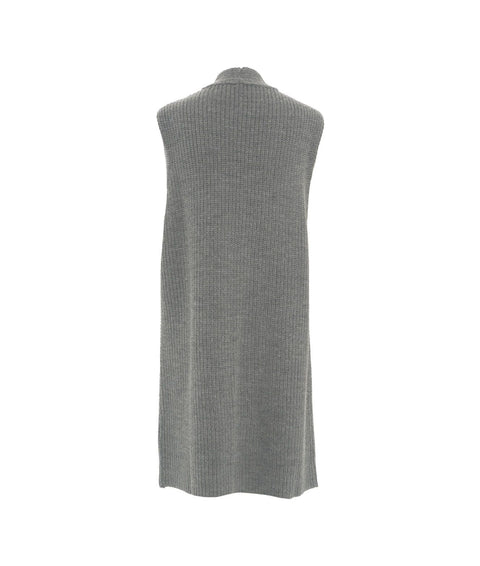 Maxi cardigan in maglia #grigio