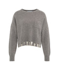 Knit pullover con frange #grigio