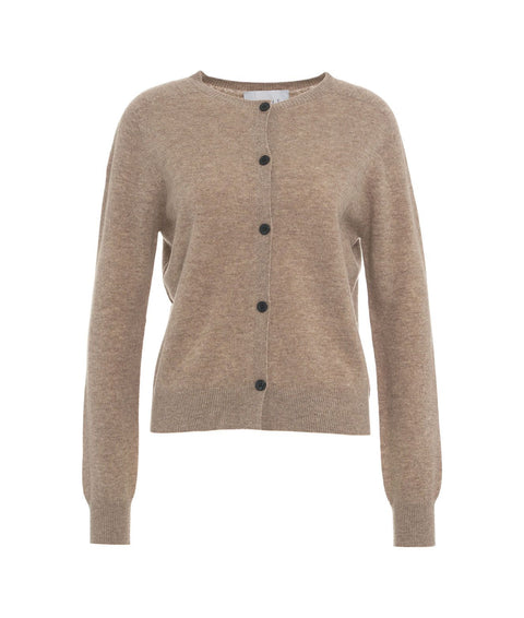 Set: Cardigan e t-shirt in lana #marrone