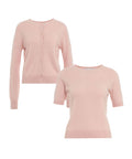 Set: Cardigan e t-shirt in lana #rosa