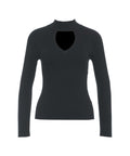 Maglione in maglia con cut out #nero