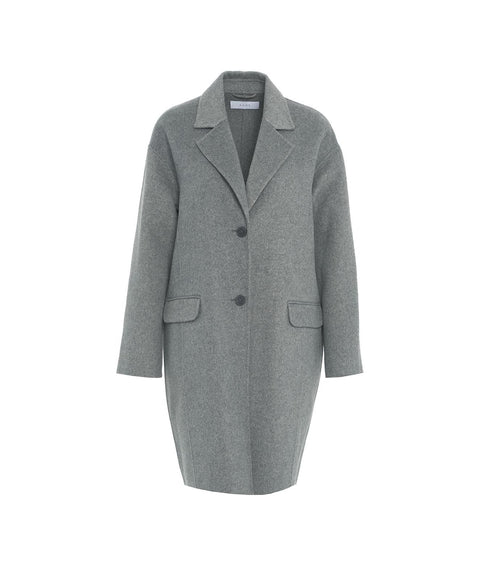 Cappotto monopetto in misto lana #grigio