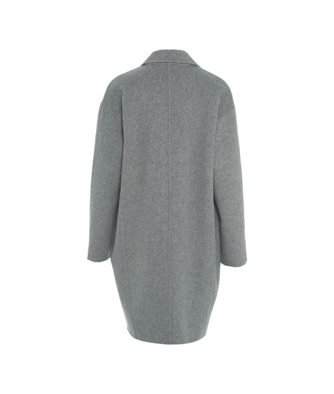 Cappotto monopetto in misto lana #grigio