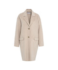 Cappotto monopetto in misto lana #beige