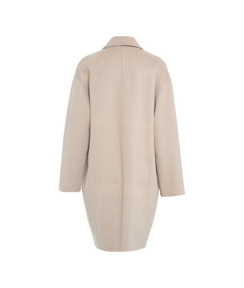 Cappotto monopetto in misto lana #beige