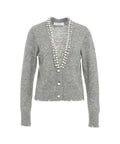 Cardigan con perle #grigio