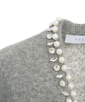 Cardigan con perle #grigio