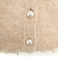 Cardigan con perle #beige