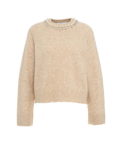 Maglia con gioielli #beige