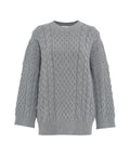 Maglione in maglia intrecciata #grigio