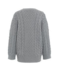 Maglione in maglia intrecciata #grigio