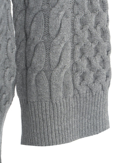 Maglione in maglia intrecciata #grigio