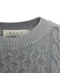 Maglione in maglia intrecciata #grigio