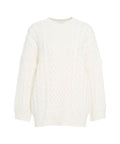 Maglione in maglia intrecciata #bianco