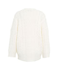 Maglione in maglia intrecciata #bianco