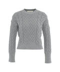 Maglione in maglia intrecciata #grigio