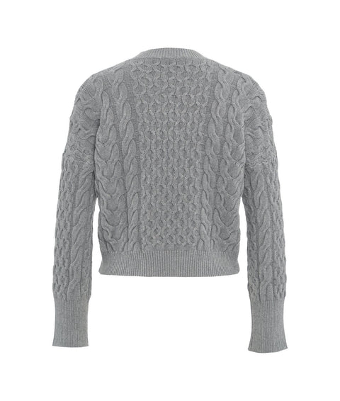 Maglione in maglia intrecciata #grigio