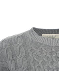 Maglione in maglia intrecciata #grigio