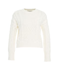 Maglione in maglia intrecciata #bianco