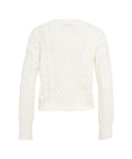 Maglione in maglia intrecciata #bianco