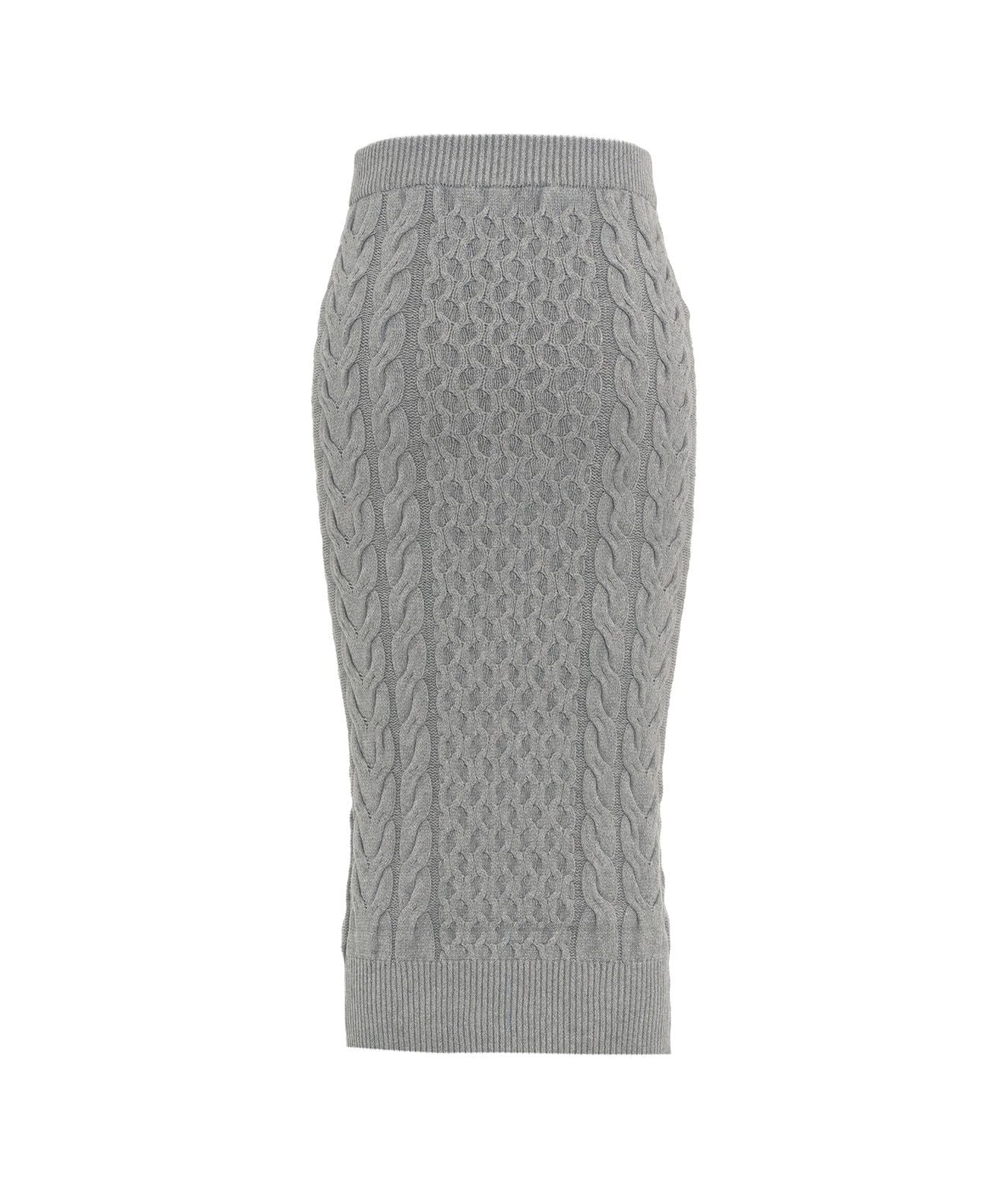 Kaos Cable knit tube skirt Grey Woman MAXIMILIAN