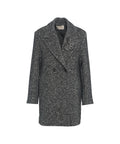 Cappotto midi con strass #nero