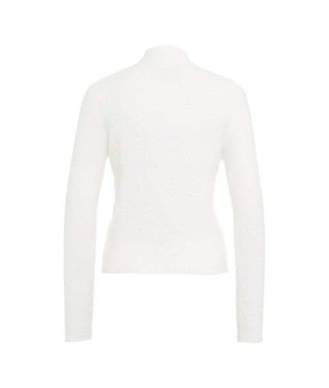 Pullover in maglia pelosa #bianco