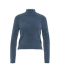 Pullover in maglia pelosa #blu